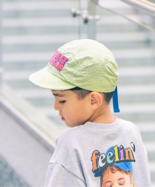 F.O.KIDS(エフオーキッズ)の「ロゴデザインジェットキャップ(キャップ・キッズ・ライトグレー/ピンク/レインボー/ミント/ブラック・50/54/58)」の3枚目の写真