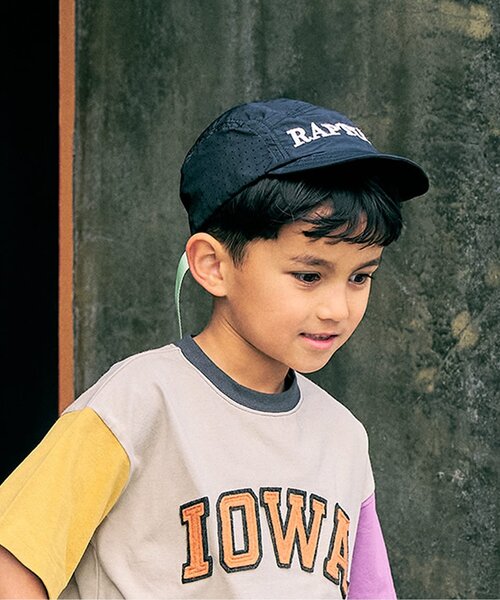 F.O.KIDS(エフオーキッズ)の「ロゴデザインジェットキャップ(キャップ・キッズ・ライトグレー/ピンク/レインボー/ミント/ブラック・50/54/58)」の1枚目の写真