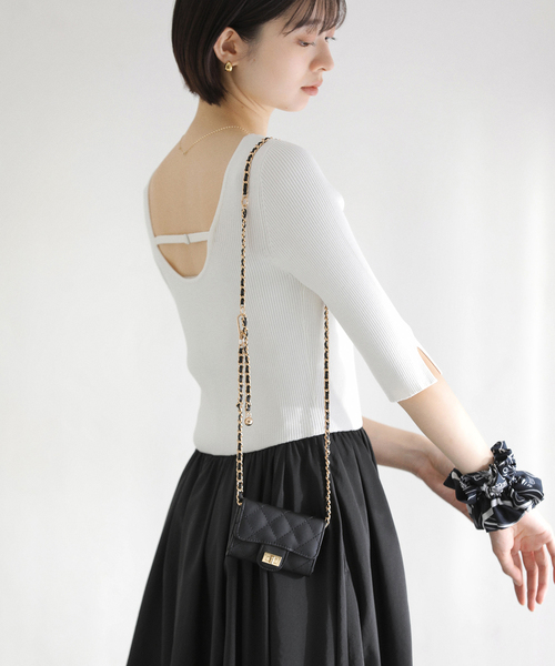 La TOTALITE（ラトータリテ）の「【洗える】タックデザインドッキングワンピース（ワンピース・レディース・ホワイト系その他/イエロー・38/36）」の8枚目の写真