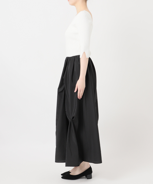 La TOTALITE（ラトータリテ）の「【洗える】タックデザインドッキングワンピース（ワンピース・レディース・ホワイト系その他/イエロー・38/36）」の18枚目の写真