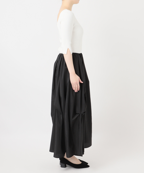 La TOTALITE（ラトータリテ）の「【洗える】タックデザインドッキングワンピース（ワンピース・レディース・ホワイト系その他/イエロー・38/36）」の20枚目の写真