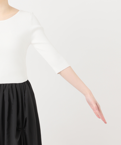 La TOTALITE（ラトータリテ）の「【洗える】タックデザインドッキングワンピース（ワンピース・レディース・ホワイト系その他/イエロー・38/36）」の21枚目の写真