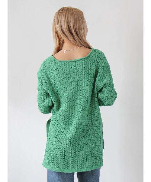 Ungrid(アングリッド)の「透かし編みルーズニット(ニット/セーター・レディース・グリーン/ベージュ/ブラック・FREE)」の10枚目の写真