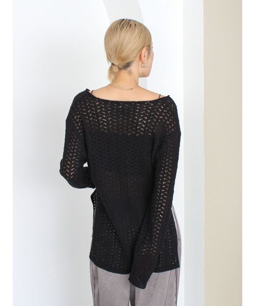 Ungrid(アングリッド)の「透かし編みルーズニット(ニット/セーター・レディース・グリーン/ベージュ/ブラック・FREE)」の16枚目の写真