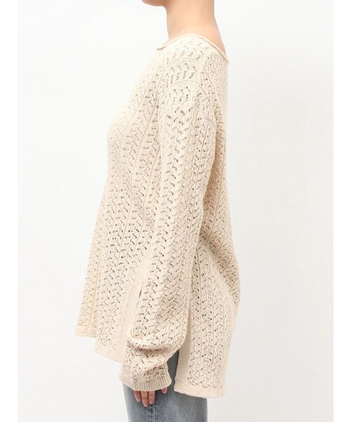 Ungrid(アングリッド)の「透かし編みルーズニット(ニット/セーター・レディース・グリーン/ベージュ/ブラック・FREE)」の21枚目の写真