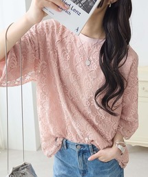 ReDial（リダイアル）の「レース重ねTシャツ（Tシャツ/カットソー）」