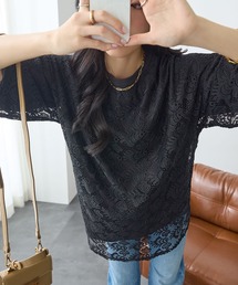 レース重ねTシャツ