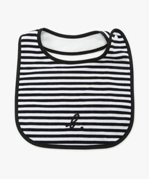 agnes b. | ベビー "b."ロゴ 刺繍 細ボーダー コットン スタイ(スタイ/よだれかけ)