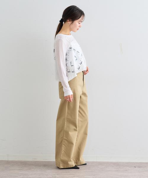 U by SPICK&SPAN(ユーバイスピックアンドスパン)の「フレアシシュウキャミブラウス(シャツ/ブラウス・レディース・ホワイト・FREE)」の12枚目の写真