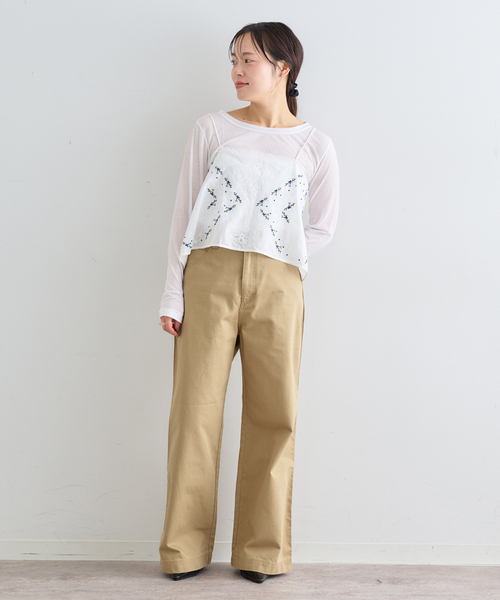 U by SPICK&SPAN(ユーバイスピックアンドスパン)の「フレアシシュウキャミブラウス(シャツ/ブラウス・レディース・ホワイト・FREE)」の14枚目の写真