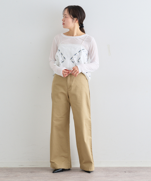 U by SPICK&SPAN(ユーバイスピックアンドスパン)の「フレアシシュウキャミブラウス(シャツ/ブラウス・レディース・ホワイト・FREE)」の15枚目の写真