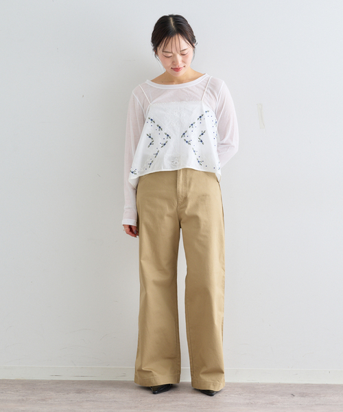 U by SPICK&SPAN(ユーバイスピックアンドスパン)の「フレアシシュウキャミブラウス(シャツ/ブラウス・レディース・ホワイト・FREE)」の17枚目の写真