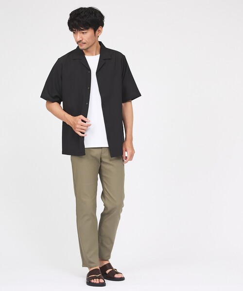 ABAHOUSE GRAY(アバハウスグレイ)の「ヘリンボーン ジャガード 半袖Tシャツ(Tシャツ/カットソー・メンズ・ホワイト/ブラック/グレイッシュブルー/グレイッシュベージュ・46/48)」の8枚目の写真