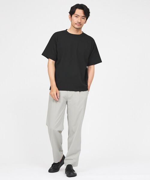 ABAHOUSE GRAY(アバハウスグレイ)の「ヘリンボーン ジャガード 半袖Tシャツ(Tシャツ/カットソー・メンズ・ホワイト/ブラック/グレイッシュブルー/グレイッシュベージュ・46/48)」の15枚目の写真