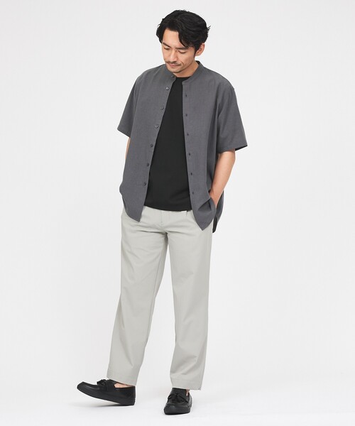 ABAHOUSE GRAY(アバハウスグレイ)の「ヘリンボーン ジャガード 半袖Tシャツ(Tシャツ/カットソー・メンズ・ホワイト/ブラック/グレイッシュブルー/グレイッシュベージュ・46/48)」の16枚目の写真
