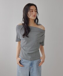 EMMEL REFINES | <EMMEL REFINES>EM ベアフライス オフショル トップス(Tシャツ/カットソー)