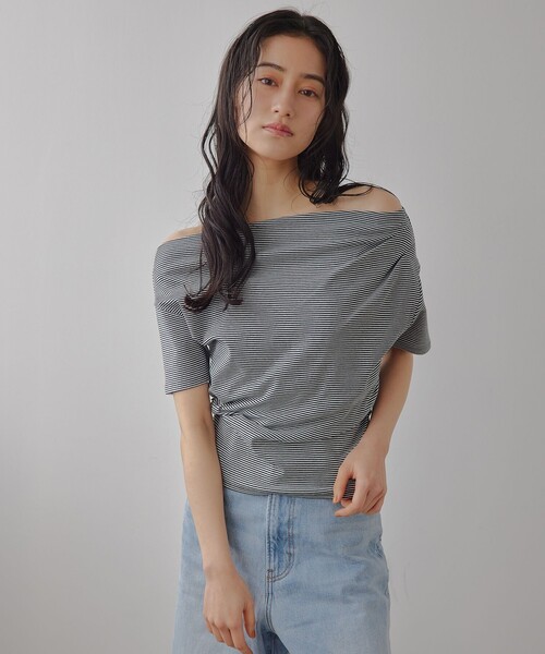 EMMEL REFINES（エメルリファインズ）の「＜EMMEL REFINES＞EM ベアフライス オフショル トップス（Tシャツ/カットソー・レディース・その他1/イエロー・FREE）」の3枚目の写真