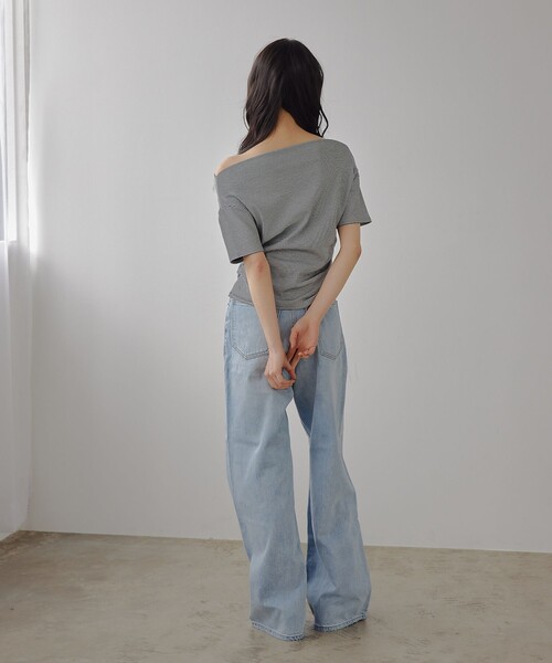 EMMEL REFINES（エメルリファインズ）の「＜EMMEL REFINES＞EM ベアフライス オフショル トップス（Tシャツ/カットソー・レディース・その他1/イエロー・FREE）」の6枚目の写真