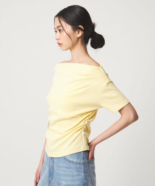 EMMEL REFINES（エメルリファインズ）の「＜EMMEL REFINES＞EM ベアフライス オフショル トップス（Tシャツ/カットソー・レディース・その他1/イエロー・FREE）」の7枚目の写真