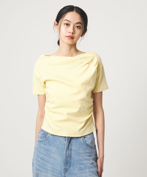 EMMEL REFINES（エメルリファインズ）の「＜EMMEL REFINES＞EM ベアフライス オフショル トップス（Tシャツ/カットソー・レディース・その他1/イエロー・FREE）」の10枚目の写真