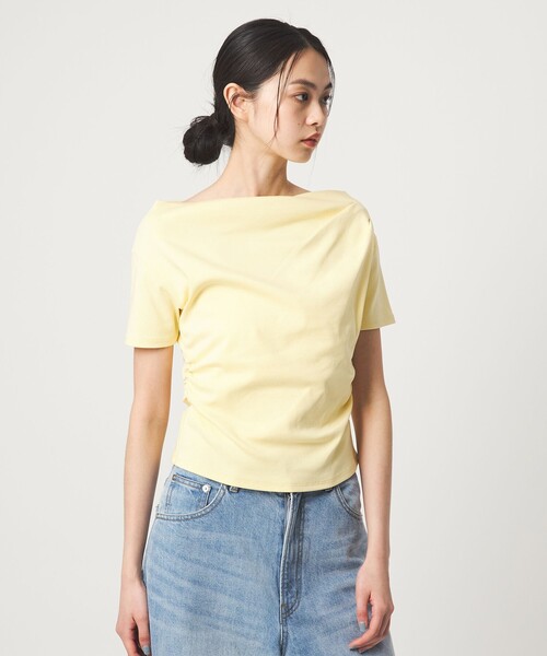 EMMEL REFINES（エメルリファインズ）の「＜EMMEL REFINES＞EM ベアフライス オフショル トップス（Tシャツ/カットソー・レディース・その他1/イエロー・FREE）」の12枚目の写真