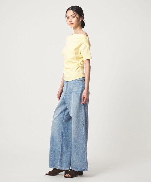 EMMEL REFINES（エメルリファインズ）の「＜EMMEL REFINES＞EM ベアフライス オフショル トップス（Tシャツ/カットソー・レディース・その他1/イエロー・FREE）」の14枚目の写真