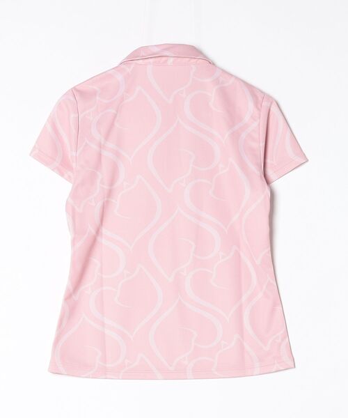 VIVA HEART（ビバハート）の「【VIVA　HEART/GOLF】 ケディハート半袖ポロシャツ（ポロシャツ・レディース・ベージュ/ピンク・38/40/42）」の3枚目の写真