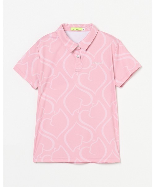 VIVA HEART（ビバハート）の「【VIVA　HEART/GOLF】 ケディハート半袖ポロシャツ（ポロシャツ・レディース・ベージュ/ピンク・38/40/42）」の13枚目の写真