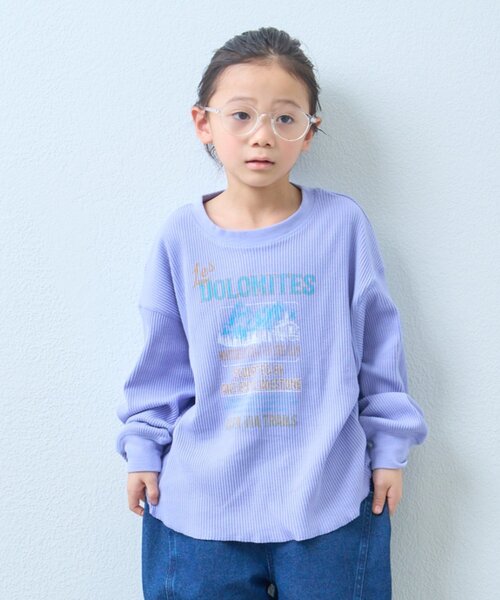 CIAOPANIC TYPY(チャオパニックティピー)の「【KIDS】デイリー使い最強!プチプラリブロゴロンTEE《ジュニアサイズあり》(Tシャツ/カットソー・キッズ・グレー/イエロー/パープル・110/130/150)」の3枚目の写真