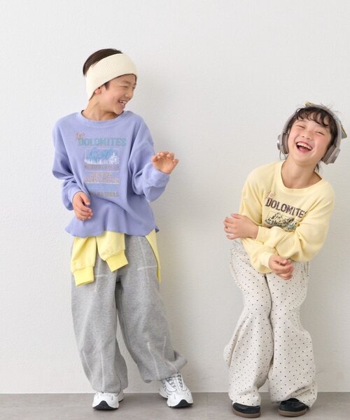 CIAOPANIC TYPY(チャオパニックティピー)の「【KIDS】デイリー使い最強!プチプラリブロゴロンTEE《ジュニアサイズあり》(Tシャツ/カットソー・キッズ・グレー/イエロー/パープル・110/130/150)」の4枚目の写真