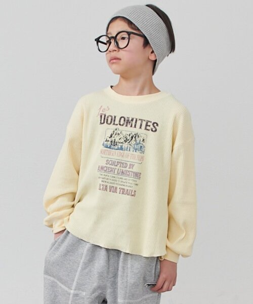 CIAOPANIC TYPY(チャオパニックティピー)の「【KIDS】デイリー使い最強!プチプラリブロゴロンTEE《ジュニアサイズあり》(Tシャツ/カットソー・キッズ・グレー/イエロー/パープル・110/130/150)」の6枚目の写真