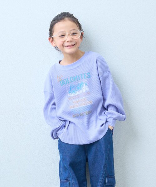 CIAOPANIC TYPY(チャオパニックティピー)の「【KIDS】デイリー使い最強!プチプラリブロゴロンTEE《ジュニアサイズあり》(Tシャツ/カットソー・キッズ・グレー/イエロー/パープル・110/130/150)」の7枚目の写真