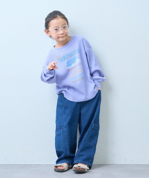 CIAOPANIC TYPY(チャオパニックティピー)の「【KIDS】デイリー使い最強!プチプラリブロゴロンTEE《ジュニアサイズあり》(Tシャツ/カットソー・キッズ・グレー/イエロー/パープル・110/130/150)」の9枚目の写真