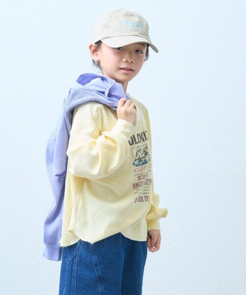 CIAOPANIC TYPY(チャオパニックティピー)の「【KIDS】デイリー使い最強!プチプラリブロゴロンTEE《ジュニアサイズあり》(Tシャツ/カットソー・キッズ・グレー/イエロー/パープル・110/130/150)」の11枚目の写真