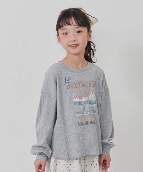 CIAOPANIC TYPY(チャオパニックティピー)の「【KIDS】デイリー使い最強!プチプラリブロゴロンTEE《ジュニアサイズあり》(Tシャツ/カットソー・キッズ・グレー/イエロー/パープル・110/130/150)」の15枚目の写真