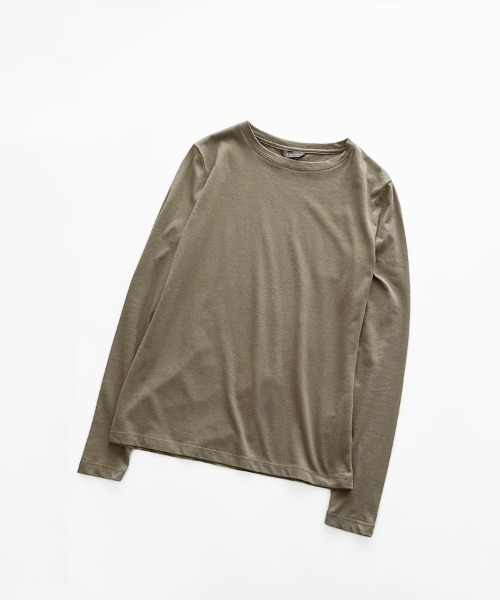 オローネ(オローネ)の「マイアンダーカットソー(Tシャツ/カットソー・レディース・チャコールグレー/オフホワイト/オリーブ・FREE)」の3枚目の写真