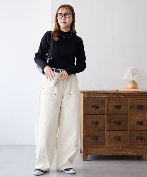 DISCOAT(ディスコート)の「【Enlude】ダブルニーバレルペインターパンツ《ユニセックス》(デニムパンツ・レディース・ネイビー/サックスブルー/アイボリー・LARGE/MEDIUM)」の8枚目の写真