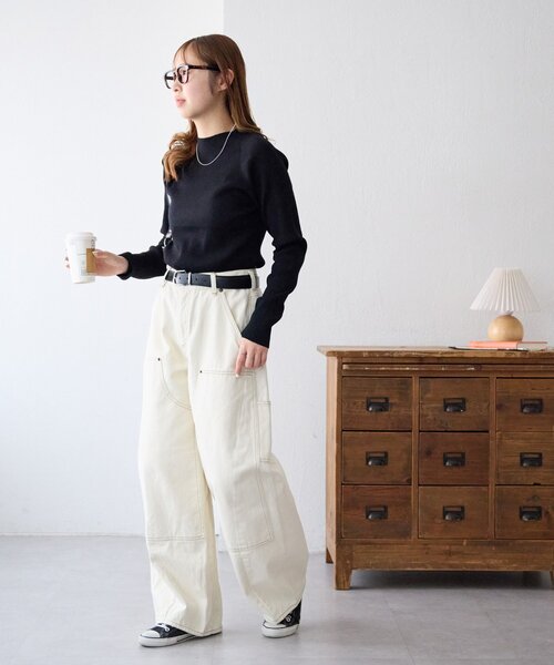 DISCOAT(ディスコート)の「【Enlude】ダブルニーバレルペインターパンツ《ユニセックス》(デニムパンツ・レディース・ネイビー/サックスブルー/アイボリー・LARGE/MEDIUM)」の9枚目の写真