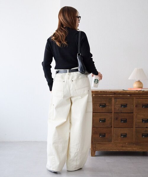 DISCOAT(ディスコート)の「【Enlude】ダブルニーバレルペインターパンツ《ユニセックス》(デニムパンツ・レディース・ネイビー/サックスブルー/アイボリー・LARGE/MEDIUM)」の10枚目の写真