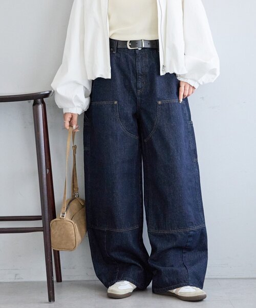 DISCOAT(ディスコート)の「【Enlude】ダブルニーバレルペインターパンツ《ユニセックス》(デニムパンツ・レディース・ネイビー/サックスブルー/アイボリー・LARGE/MEDIUM)」の13枚目の写真