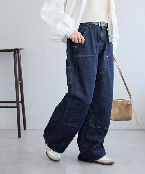 DISCOAT(ディスコート)の「【Enlude】ダブルニーバレルペインターパンツ《ユニセックス》(デニムパンツ・レディース・ネイビー/サックスブルー/アイボリー・LARGE/MEDIUM)」の15枚目の写真