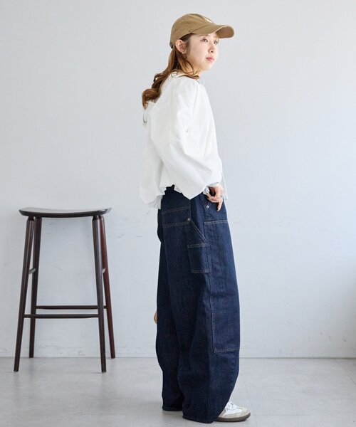 DISCOAT(ディスコート)の「【Enlude】ダブルニーバレルペインターパンツ《ユニセックス》(デニムパンツ・レディース・ネイビー/サックスブルー/アイボリー・LARGE/MEDIUM)」の21枚目の写真