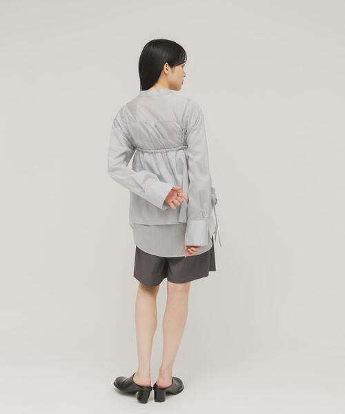 KBF（ケイビーエフ）の「ダブルタックショートパンツ（その他パンツ・レディース・グレー/ブラック・ONE）」の9枚目の写真