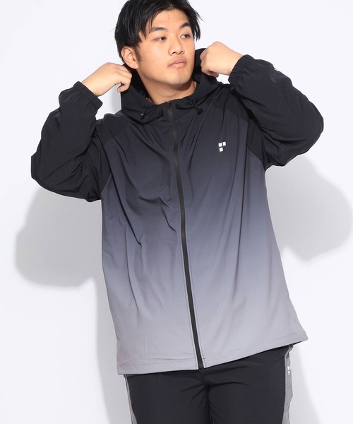 EXCELLENT FINE（エクセレント ファイン）の「パーカー 長袖 メンズ 大きいサイズ ドライ ストレッチクロス フルジップ ブルゾン EXCELLENT FINE (エクセレントファイン)（パーカー・メンズ・ネイビー/ライトグレー/ブラック・X2(4L～5L)/X1(3L～4L)）」の4枚目の写真