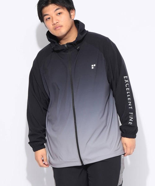 EXCELLENT FINE（エクセレント ファイン）の「パーカー 長袖 メンズ 大きいサイズ ドライ ストレッチクロス フルジップ ブルゾン EXCELLENT FINE (エクセレントファイン)（パーカー・メンズ・ネイビー/ライトグレー/ブラック・X2(4L～5L)/X1(3L～4L)）」の7枚目の写真