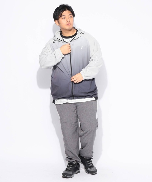 EXCELLENT FINE（エクセレント ファイン）の「パーカー 長袖 メンズ 大きいサイズ ドライ ストレッチクロス フルジップ ブルゾン EXCELLENT FINE (エクセレントファイン)（パーカー・メンズ・ネイビー/ライトグレー/ブラック・X2(4L～5L)/X1(3L～4L)）」の11枚目の写真