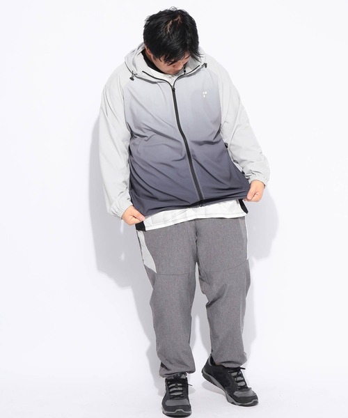 EXCELLENT FINE（エクセレント ファイン）の「パーカー 長袖 メンズ 大きいサイズ ドライ ストレッチクロス フルジップ ブルゾン EXCELLENT FINE (エクセレントファイン)（パーカー・メンズ・ネイビー/ライトグレー/ブラック・X2(4L～5L)/X1(3L～4L)）」の15枚目の写真