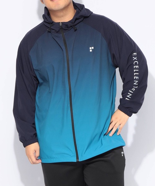 EXCELLENT FINE（エクセレント ファイン）の「パーカー 長袖 メンズ 大きいサイズ ドライ ストレッチクロス フルジップ ブルゾン EXCELLENT FINE (エクセレントファイン)（パーカー・メンズ・ネイビー/ライトグレー/ブラック・X2(4L～5L)/X1(3L～4L)）」の18枚目の写真