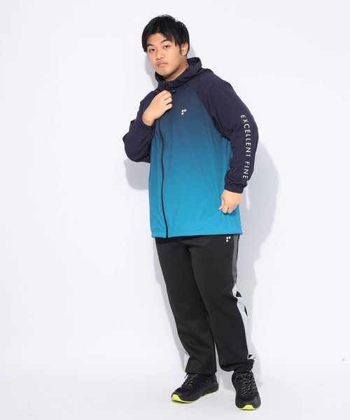 EXCELLENT FINE（エクセレント ファイン）の「パーカー 長袖 メンズ 大きいサイズ ドライ ストレッチクロス フルジップ ブルゾン EXCELLENT FINE (エクセレントファイン)（パーカー・メンズ・ネイビー/ライトグレー/ブラック・X2(4L～5L)/X1(3L～4L)）」の22枚目の写真