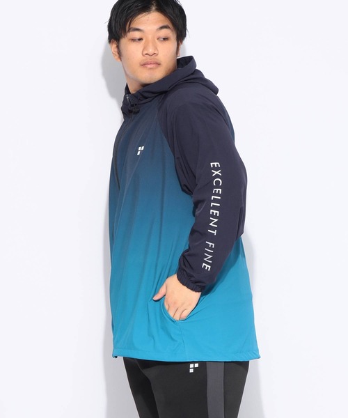 EXCELLENT FINE（エクセレント ファイン）の「パーカー 長袖 メンズ 大きいサイズ ドライ ストレッチクロス フルジップ ブルゾン EXCELLENT FINE (エクセレントファイン)（パーカー・メンズ・ネイビー/ライトグレー/ブラック・X2(4L～5L)/X1(3L～4L)）」の19枚目の写真